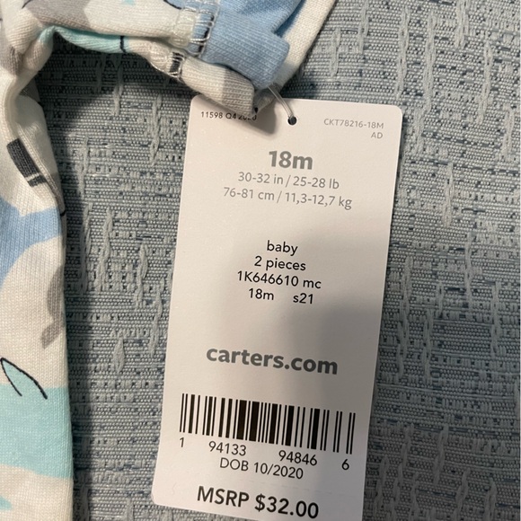 Carter’s 18 month whale romper set NWT - Picture 4 of 8